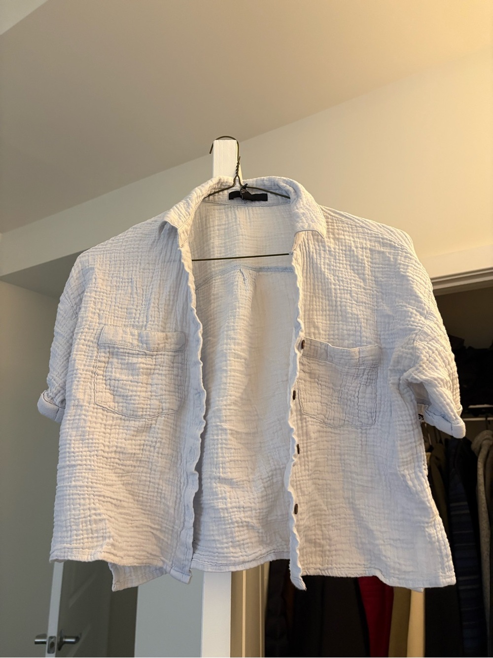 Forever 21 light blue Short-Sleeve Button-Down Shirt